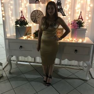 Silky Gold Dress